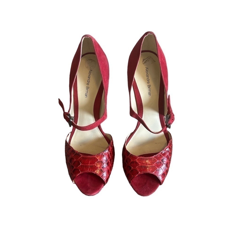 Alexandre Birman Suede And Python Leather Ankle S… - image 5